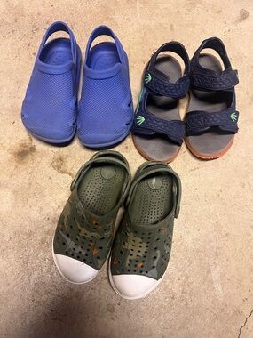 Lot of 3 Toddler Boys Summer Sandals, Size 8